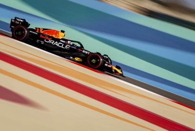 BAHRAIN - Max Verstappen (Red Bull Racing) during the first free practice session at the Bahrain International Circuit in the Sakhir desert area ahead of the Bahrain Grand Prix. ANP SEM VAN DER WAL F1 Grand Prix of Bahrain - Practice 2023 xVIxANPxSportx xxANPxIVx 464065394 originalFilename: 464065394.jpg