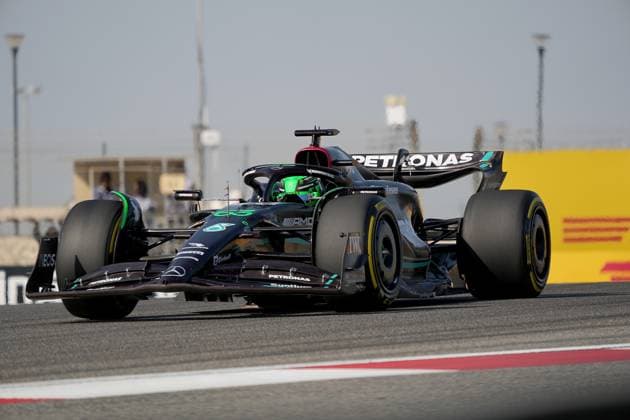 Formula 1 Gulf Air Bahrain Grand Prix 2023 03.03.2023, Bahrain International Circuit, Sakhir, Formula 1 Gulf Air Bahrain Grand Prix 2023 ,im Bild George Russell (GBR), Mercedes-AMG Petronas Formula One Team.