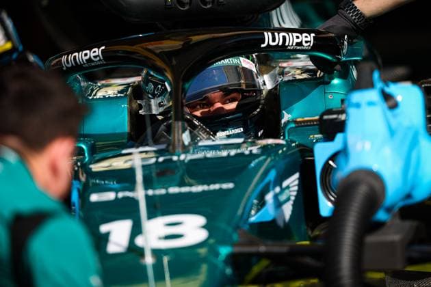 STROLL Lance (can), Aston Martin F1 Team AMR23, portrait during the Formula 1 Gulf Air Bahrain Grand Prix 2023, 1st round of the 2023 FIA Formula One World Championship, WM, Weltmeisterschaft from March 2 to 5, 2023 on the Bahrain International Circuit, in Sakhir, Bahrain - F1 - BAHRAIN GRAND PRIX 2023 DPPI Panoramic  20230303_G0OD8772