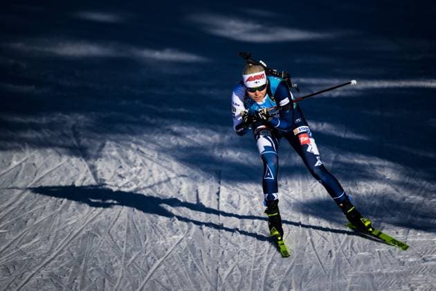 230303 Mari Eder of Finland competes in women s 7,5 km sprint during the IBU World Cup on March 3, 2023 in Nove Mesto na Morave. Photo: Joel Marklund BILDBYRAN kod JM JM0431 bbeng skidskytte biathlon skiskyting världscupen ibu world cup sprint dam *** 230303 Mari Eder of Finland competes in womens 7.5 km sprint during the IBU World Cup on March 3, 2023 in Nove Mesto na Morave Photo Joel Marklund BILDBYRAN code JM JM0431 bbeng biathlon biathlon biathlon sprint women,  Copyright: JOELxMARKLUND BB230303JM113