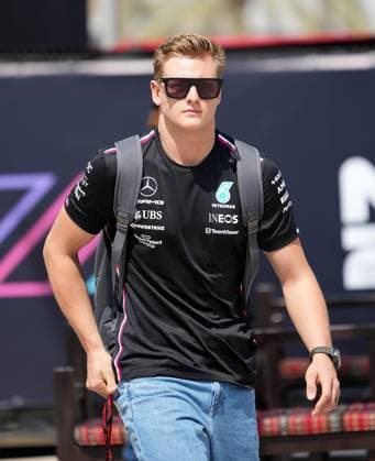 04.03.2023, Bahrain International Circuit, Sakhir, Formula 1 Gulf Air Bahrain Grand Prix 2023 ,im Bild Mercedes Testfahrer Mick Schumacher (DEU) Sakhir Bahrain International Circuit Bahrain