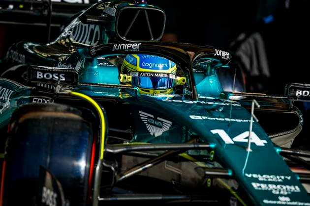 14 ALONSO Fernando (spa), Aston Martin F1 Team AMR23, action during the Formula 1 Gulf Air Bahrain Grand Prix 2023, 1st round of the 2023 FIA Formula One World Championship, WM, Weltmeisterschaft from March 2 3 to 5, 2023 on the Bahrain International Circuit, in Sakhir, Bahrain - F1 - BAHRAIN GRAND PRIX 2023 DPPI Panoramic  _R3_0188