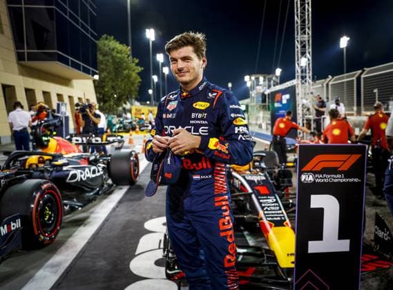 BAHRAIN - Max Verstappen (Red Bull Racing) takes pole position during qualifying at the Bahrain International Circuit in the desert region of Sakhir ahead of the Bahrain Grand Prix. ANP SEM VAN DER WAL F1 Grand Prix of Bahrain - Qualifying 2023 xVIxANPxSportx xxANPxIVx 464149129 originalFilename: 464149129.jpg