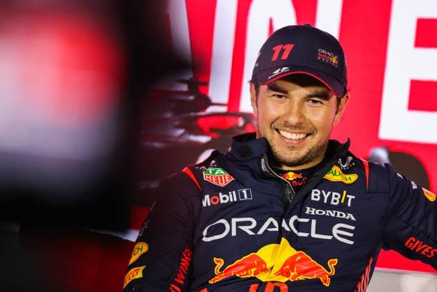 F1 Bahrain Grand Prix 2023 Sergio Perez of Red Bull Racing during the press conference, PK, Pressekonferenz after the qualifying of Bahrain Grand Prix of 2023 Formula One World Championship, WM, Weltmeisterschaft at Bahrain International Circuit on March 4, 2023 in Sakhir, Bahrain. Sakhir Bahrain  Copyright: xBeataxZawrzelx originalFilename:zawrzel-f1bahrai230304_npjhe.jpg
