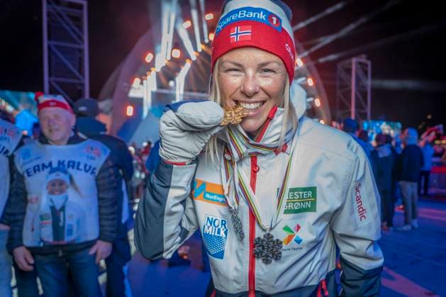 Ski WC 2023 medal ceremony Planica, Slovenia 20230304 Anne Kjersti Kalva from Norway with the medals she has won during the WC after a medal ceremony in Kranjska Gora during the Ski WC 2023 in Planica, Slovenia Photo Heiko Junge NTB Planica Slovenia EDITORIAL USE ONLY RESTRICTED USE FOR BETTING COMPANIES  Copyright: xHeikoxJungex xNTBx