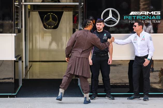 March 5, 2023, Sakhir, Bahrain: Lewis Hamilton of Mercedes ahead of Bahrain Grand Prix of 2023 Formula One World Championship, WM, Weltmeisterschaft at Bahrain International Circuit on March 5, 2023 in Sakhir, Bahrain. Sakhir Bahrain - ZUMAz156 0238514479st Copyright: xBeataxZawrzelx