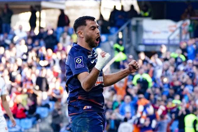 Fußball, HSC Montpellier - SCO Angers Joie - TÃ ji Savanier (Montpellier) FOOTBALL : Montpellier vs SCO Angers - Ligue 1 Ubereats - Montpellier - 05 03 2023 NorbertScanella Panoramic 