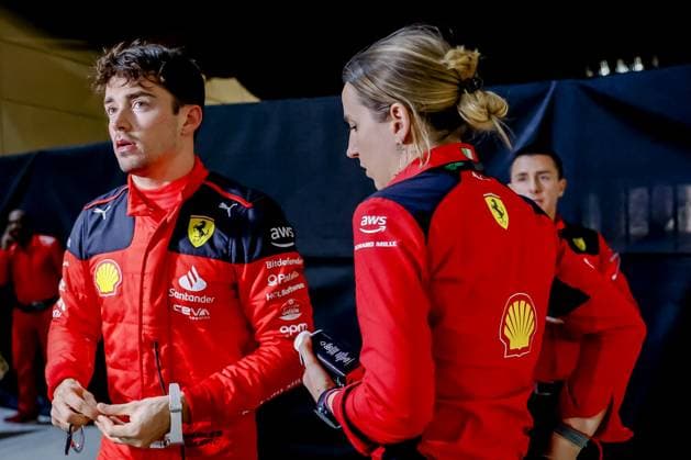 BAHRAIN - Charles Leclerc (Ferrari) in the paddock after his retirement at the Bahrain Grand Prix. It is the first race of the 2023 Formula 1 season. ANP SEM VAN DER WAL F1 Grand Prix of Bahrain 2023 xVIxANPxSportx xxANPxIVx 464246323 originalFilename: 464246323.jpg