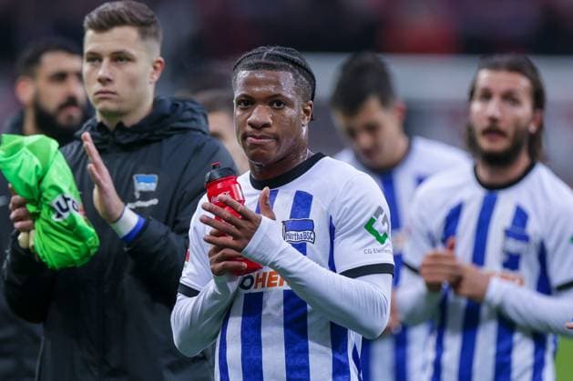 05.03.2023, Fussball, Saison 2022 2023, 1. Bundesliga, 23. Spieltag, Bayer 04 Leverkusen - Hertha BSC Berlin, Jessic Ngankam (Hertha BSC Berlin), xRHR-FOTO DEx Copyright: DennisxEwert RHR-FOTOx RHR-FOTO DE