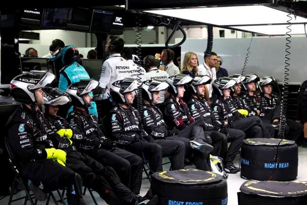 Sport Bilder des Tages Mercedes-AMG Petronas F1 Team, F1 Grand Prix of Bahrain at Bahrain International Circuit on March 5, 2023 in Sakhir, Bahrain. (Photo by HOCH ZWEI) Sakhir Bahrain