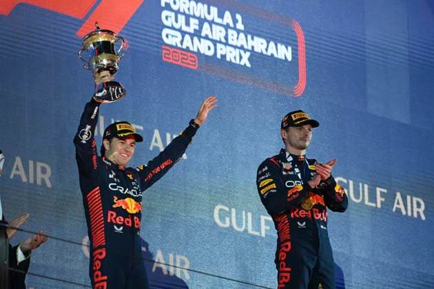 11 Sergio Perez (MEX, Oracle Red Bull Racing), 1 Max Verstappen (NLD, Oracle Red Bull Racing), F1 Grand Prix of Bahrain at Bahrain International Circuit on March 5, 2023 in Sakhir, Bahrain. (Photo by HOCH ZWEI) Sakhir Bahrain