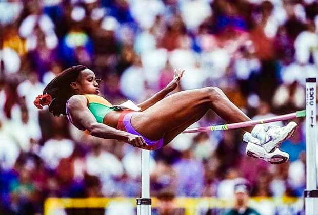 Track and Field Jackie Joyner-Kersee Jackie Joyner-Kersee competing at the 1995 Prefontaine Classic. Eugene Hayward Field Oregon United States Copyright: xStevenxE.xSutton DUOMO PCNx TF0102 106061