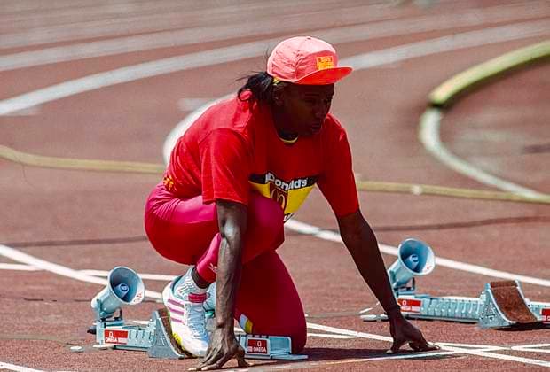 Jackie Joyner-Kersee competing in the Heptathlon at the 1991 USA Outdoor Track and Field Championships New York Downing Stadium on Randall s Isl New York United States Copyright: xPaulxJxSutton DUOMO PCNx TF1201 058062