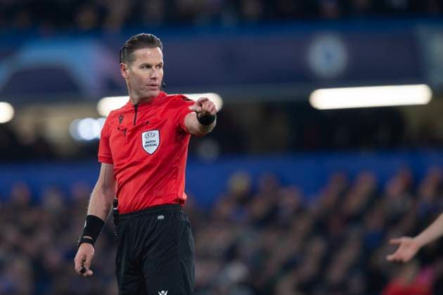 Match referee Danny Makkelie (NED) during the UEFA Champions League Round of 16 match between Chelsea and Borussia Dortmund at Stamford Bridge, London, England on 7 March 2023. Copyright: xSalvioxCalabresex 36140001