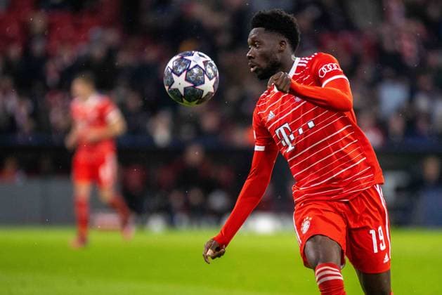 Alphonso Boyle Davies (FC Bayern Muenchen). Deutschland, Muenchen, 08.03.2023, Fussball, UEFA Champions League: FC Bayern Muenchen vs Paris Saint-German, Saison 2022 2023, Achtelfinale, Allianz Arena Foto: A2 Bildagentur Peter Hartenfelser