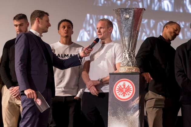Eintracht Frankfurt Filmpremiere In diesem Jahr , CineStar Metropolis, Frankfurt, 08.03.2023 Sebastian Rode (Eintracht Frankfurt 17) im Interview, Filmpremiere Eintracht Frankfurt In diesem Jahr , Frankfurt, CineStar Metropolis, 8.3.2023 Copyright: xBEAUTIFULxSPORTS Gawlikx