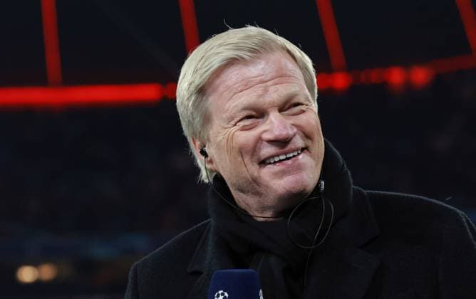 Vorstands-Vorsitzender Oliver Kahn (FCB) ist gut gelaunt, Portraet, Portrait, Fussball UEFA Champions League FC Bayern Muenchen - Paris Saint-Germain Allianz Arena 08.03.2023 FOTO: Mladen Lackovic LakoPress