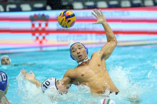Sport Themen der Woche KW10 Zagreb, 08.03.2023. - FINA Men s Water polo, Wasserball World Cup, Division 1. Italy (White) - Japan (Blue) 13:7. Mitsuru Takata (8) 