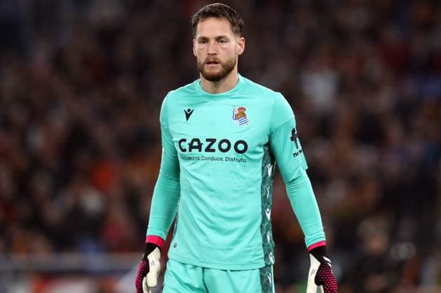 Rome, Italy 09.03.2023: Alex Remiro (Real Sociedad) in action during the UEFA Europa League round of 16, match between AS Roma vs REAL Sociedad at Olympic Stadium on march 09,2023 in Rome, Italy.  Copyright: xmarcoxiacobuccix xipa-agency.netx xmarcoxiacobuccix 0 IPA_IPA36622941