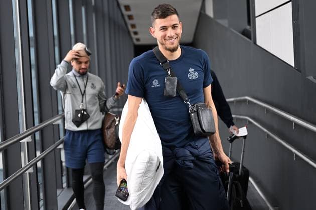 Union s Ismael Kandouss board the airplane for the departure of Belgian soccer team Royale Union Saint-Gilloise, from the airport in Berlin, Germany to Zaventem, Belgium on Friday 10 March 2023. Union is traveling home after yesterday s game against German Union Berlin, the first leg of the round of 16 of the UEFA Europa League competition which ended in a 3-3 draw. LAURIExDIEFFEMBACQ  x62390975x