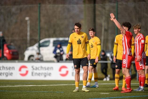 Dresdens Corvin Kosak; SG Dynamo Dresden U19 - 1. FC Union Berlin; Fußball; Saison 2022 2023; Sportpark Ostra; Dresden; 11. März (Maerz) 2023;
