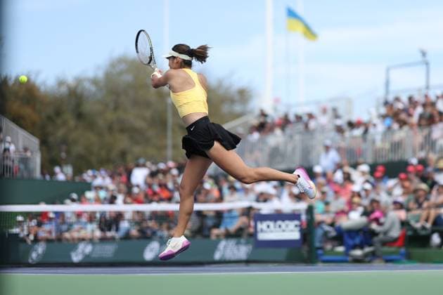 Emma Raducanu at the BNP Paribas Open at Indian Wells TENNIS : Indian Wells 2023 AntoineCouvercelle Panoramic 