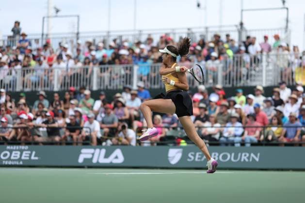 Emma Raducanu at the BNP Paribas Open at Indian Wells TENNIS : Indian Wells 2023 AntoineCouvercelle Panoramic 