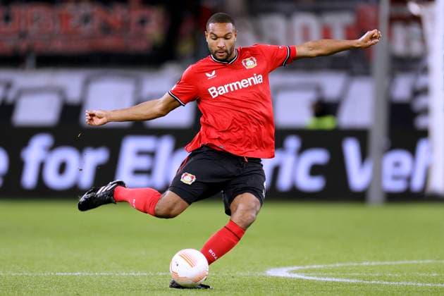 TAH Jonathan Team Bayer 04 Leverkusen UEFA Europa League Saison 2022 - 2023 Spiel Bayer 04 Leverkusen - Ferencvaros TC 2 : 0 am 09. 03. 2023 in Leverkusen DFL REGULATIONS PROHIBIT ANY USE OF PHOTOGRAPHS as IMAGE SEQUENCES and or QUASI-VIDEO Copyright: xLacixPerenyix