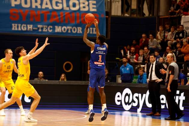 14.03.2023, easyCredit Basketball Bundesliga, BBL, Saison 2022 2023, Herren, Syntainics MBC - Alba Berlin, 1, Kris Clyburn, Syntainics MBC Weißenfels Stadthalle Sachsen-Anhalt Germany