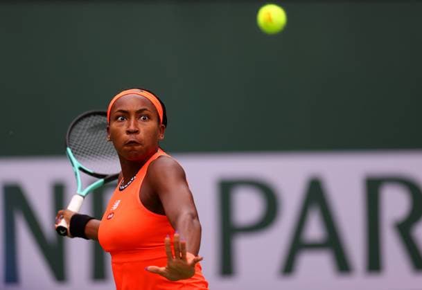Sport Bilder des Tages Mandatory Credit: Photo by Ella Ling Shutterstock (13822021o) Coco Gauff of USA in action BNP Paribas Open, Tennis, Day 7, Indian Wells Tennis Garden, California, USA- 14 Mar 2023 BNP Paribas Open, Tennis, Day 7, Indian Wells Tennis Garden, California, USA- 14 Mar 2023 Copyright: xEllaxLing Shutterstockx 13822021o