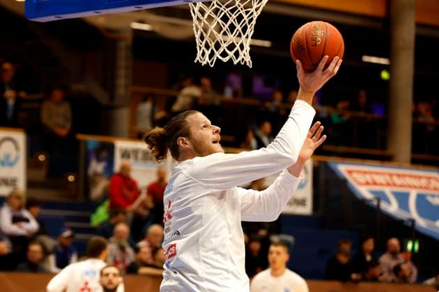 14.03.2023, easyCredit Basketball Bundesliga, BBL, Saison 2022 2023, Herren, Syntainics MBC - Alba Berlin, 54, John Bryant, Syntainics MBC Weißenfels Stadthalle Sachsen-Anhalt Germany