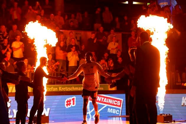 14.03.2023, easyCredit Basketball Bundesliga, BBL, Saison 2022 2023, Herren, Syntainics MBC - Alba Berlin, 1, Kris Clyburn, Syntainics MBC Weißenfels Stadthalle Sachsen-Anhalt Germany
