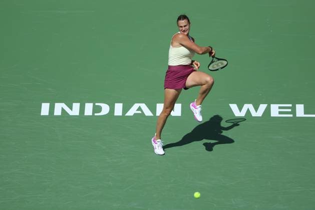 Aryna Sabalenka (Blr) defeated Coco Gauff (USA) at the BNP Paribas Open at Indian Wells TENNIS : Indian Wells 2023 - 15 03 2023 AntoineCouvercelle Panoramic 
