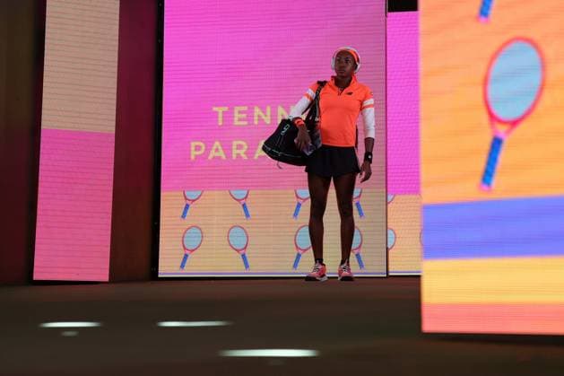 Aryna Sabalenka (Blr) defeated Coco Gauff (USA) at the BNP Paribas Open at Indian Wells TENNIS : Indian Wells 2023 - 15 03 2023 AntoineCouvercelle Panoramic 