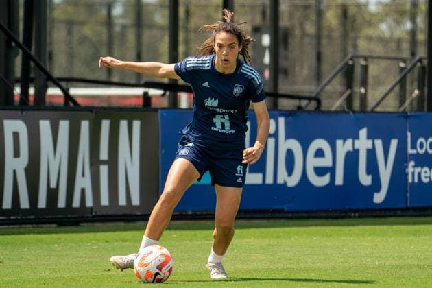 Sydney, New South Wales, February 21st 2023: Paula Tomas (20 Spain) during a Cup of Nations training session at the Wanderers Football Park in Sydney, Australia. (Noe Llamas SPP)  Copyright: xNoexLlamas SPPx spp-en-NoLl-20230221-DSC02172