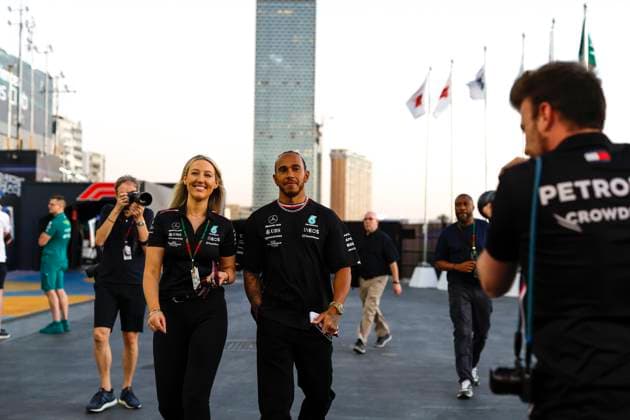 44 Lewis Hamilton (GBR, Mercedes-AMG Petronas F1 Team), F1 Grand Prix of Saudi Arabia at Jeddah Corniche Circuit on March 16, 2023 in Jeddah, Saudi Arabia. (Photo by HOCH ZWEI) Jeddah Saudi Arabia
