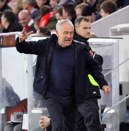 16.03.23 SC Freiburg - Juventus Turin Deutschland, Freiburg, 16.03.2023, Fussball, Europa League, Achtelfinale, SC Freiburg - Juventus Turin: Christian Streich (Trainer SC Freiburg).