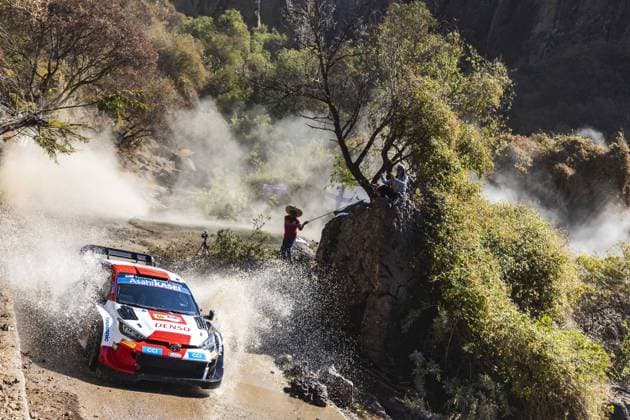 69 Kalle ROVANPERA (FIN), Jonne HALTTUNEN (FIN), TOYOTA GAZOO RACING WRT, TOYOTA Yaris Rally1 Hybrid, WRC, Motorsport Rallye, WM action during the Rally Guanajuato Mexico 2023, 3rd round of the 2023 WRC World Rally Car Championship, from March 16 to 19, 2023 at Leon, Guanajuato, in Mexico - AUTO - WRC - RALLY GUANAJUATO MEXICO 2023 DPPI Panoramic RPPA_2023_03_Mexico_154