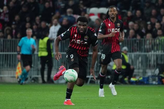 Terem Moffi (OGC Nice) FOOTBALL : OGC Nice vs Football Club Sheriff Tiraspol - 8 eme de finale retour Europa Conference League - Nice - 16 03 2023 NorbertScanella Panoramic 