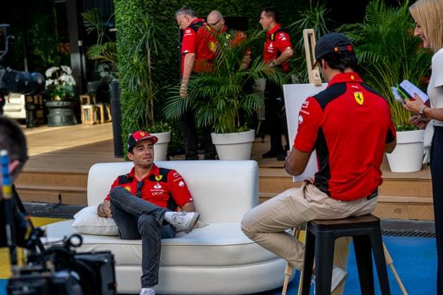 JEDDAH, SAUDI ARABIA: Charles Leclerc, racing for the Ferrari team during the 2023 Formula 1 Saudi Arabian Grand Prix at the Jeddah Corniche Circuit in Jeddah, Saudi Arabia