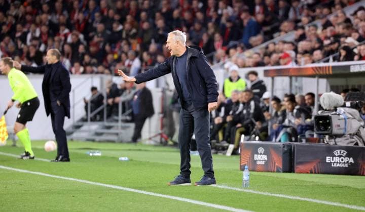 16.03.23 SC Freiburg - Juventus Turin Deutschland, Freiburg, 16.03.2023, Fussball, Europa League, Achtelfinale, SC Freiburg - Juventus Turin: Christian Streich (Trainer SC Freiburg).