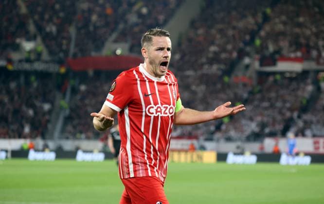 16.03.23 SC Freiburg - Juventus Turin Deutschland, Freiburg, 16.03.2023, Fussball, Europa League, Achtelfinale, SC Freiburg - Juventus Turin: Christian Günter (SC Freiburg).