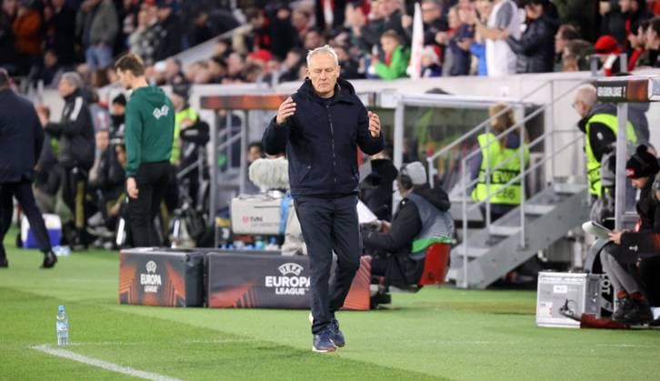 16.03.23 SC Freiburg - Juventus Turin Deutschland, Freiburg, 16.03.2023, Fussball, Europa League, Achtelfinale, SC Freiburg - Juventus Turin: Christian Streich (Trainer SC Freiburg).