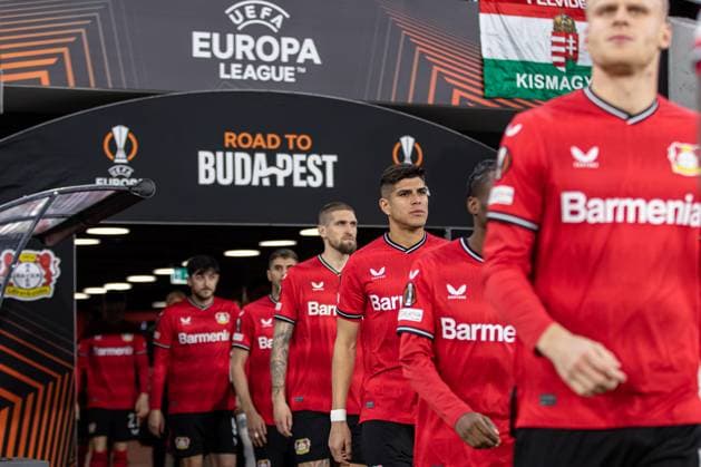 Ferencvarosi TC v Bayer 04 Leverkusen: Round of 16 Leg Two - UEFA Europa League Team Bayer 04 Leverkusen enter the stadium before the UEFA Europa League Round of 16, 2nd leg match at Puskas Arena on March 16, 2023 in Budapest, Hungary. Budapest Hungary  Copyright: xRobertxSzaniszlox originalFilename:szaniszlo-notitle230316_npVzv.jpg