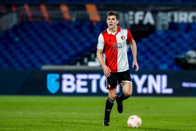 ROTTERDAM - Jacob Rasmussen of Feyenoord during the UEFA Europa league Round of 16 game between Feyenoord and Shakhtar Donetsk at Feyenoord Stadion de Kuip on March 16, 2023 in Rotterdam, Netherlands. AP Dutch Height COR LASKER Feyenoord v Shakhtar Donetsk: Round of 16 Leg Two - UEFA Europa League 2022 2023 xVIxANPxSportx xCorxLaskerxIVx 465198194 originalFilename: 465198194.jpg