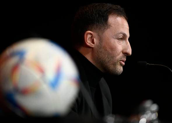 Tubize, Belgium - March 17 : New head coach DomenicoTedesco pictured during press conference, PK, Pressekonferenz prior to the UEFA Qualification game against Sweden at the Belgian Football center on March 17, 2023 in Tubize, Belgium, 17 03 2023 ( Press conf of Tedesco Domenico Head coach of Red Devils PhotoNews Panoramic 