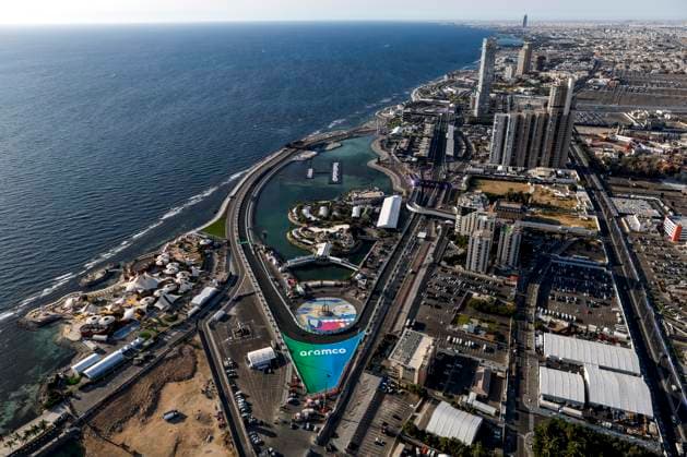 General view, F1 Grand Prix of Saudi Arabia at Jeddah Corniche Circuit on March 17, 2023 in Jeddah, Saudi Arabia. (Photo by HOCH ZWEI) Jeddah Saudi Arabia
