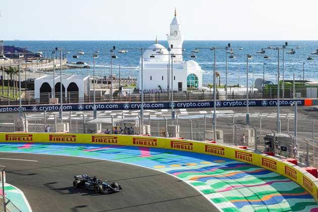 63 George Russell (GBR, Mercedes-AMG Petronas F1 Team), F1 Grand Prix of Saudi Arabia at Jeddah Corniche Circuit on March 17, 2023 in Jeddah, Saudi Arabia. (Photo by HOCH ZWEI) Jeddah Saudi Arabia