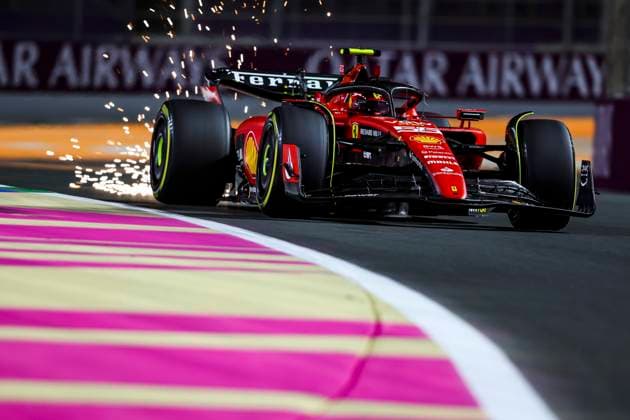 55 Carlos Sainz (ESP, Scuderia Ferrari), F1 Grand Prix of Saudi Arabia at Jeddah Corniche Circuit on March 17, 2023 in Jeddah, Saudi Arabia. (Photo by HOCH ZWEI) Jeddah Saudi Arabia