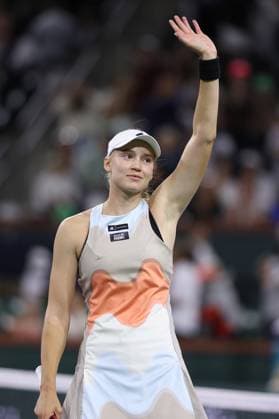 Elena Rybakina defeated Iga Swiatek at the BNP Paribas Open at Indian Wells TENNIS : Indian Wells 2023 - 17 03 2023 AntoineCouvercelle Panoramic 